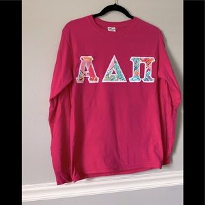 ADPI long sleeve letters tee
